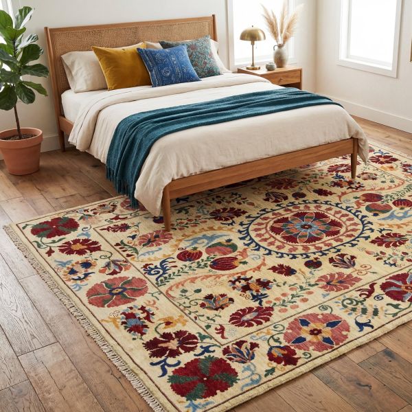 Handgeknüpfter Arijana Design Teppich mit ornamentalem Design