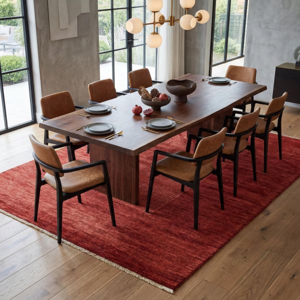 Koberec Mahra v elegantní jídelně s nadčasovým designem