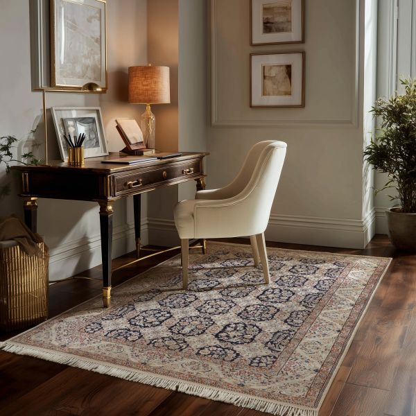Tapis d'Orient noué main dans le bureau