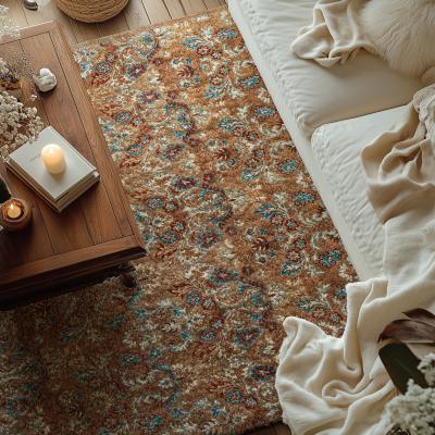 Arijana Design Orientteppe med florale ornamenter i brun, blå og beige