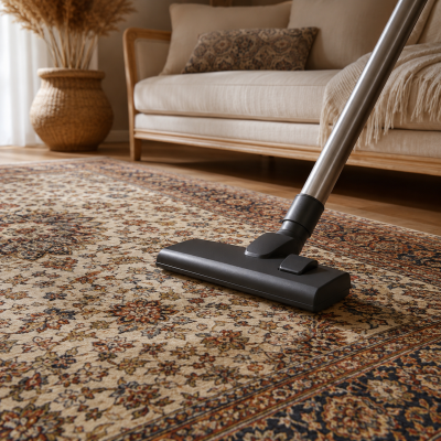 Le tapis d’Orient noué main est entretenu et nettoyé dans les règles de l’art