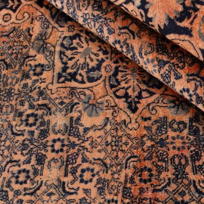 Coloured vintage rug with modern oriental colour accents