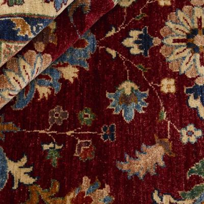 Ziegler Farahan rug in red with floral ornaments and classic design