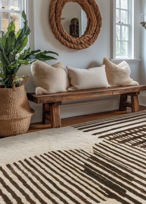 Berber Teppich mit Streifen im Eingangsbereich