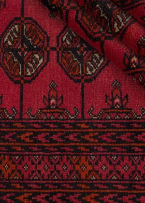 Hand-knotted Afghan Mauri rug with traditional design