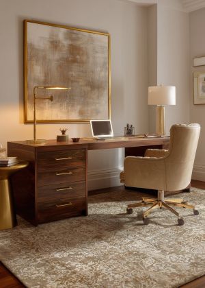 Covor de designer Sadraa într-un birou modern, cu un design vintage elegant