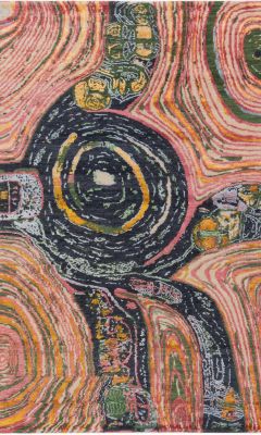 Moderner Designer Teppich mit abstraktem Multicolor-Muster