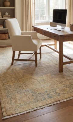 Classic Persian rug in an elegant home office